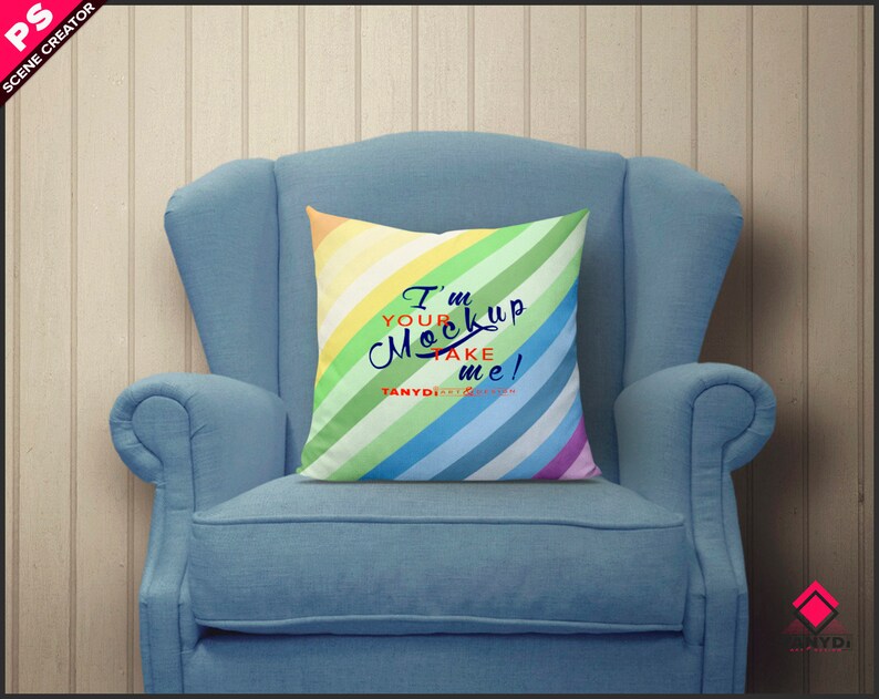 Download Square Decorative Pillow Photoshop Fabric Mockup PNG White ...