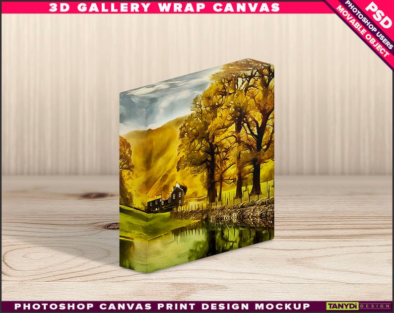 8x8 Gallery Wrap Canvas 1.5in Deep Print Mockup
