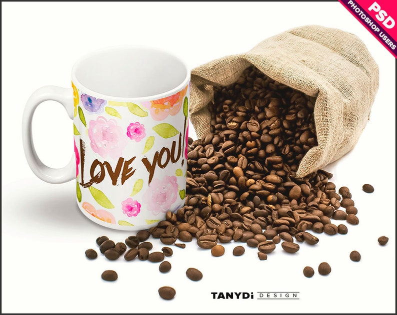 Download Coffee Mug 15oz Photoshop Print Mockup Right & Left White ...