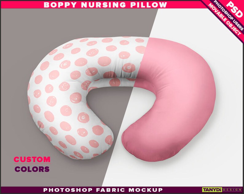 Boppy nursing pillow positioner fabric mockup BP