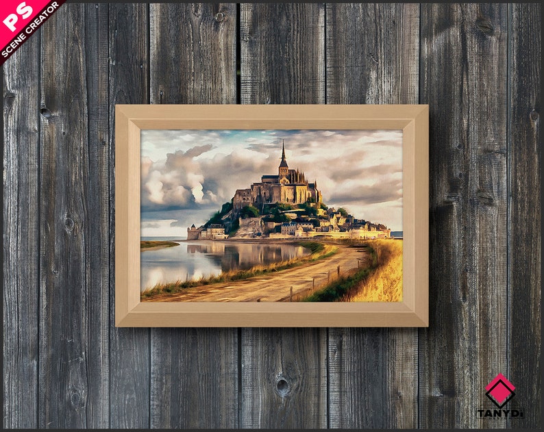 Download 8x12 Frame on Wall Photoshop Print Mockup Vertical | Etsy