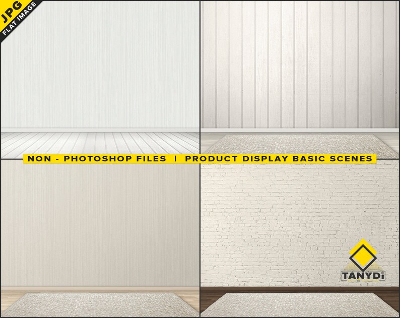8 JPG various blank walls wooden floors rug Room stage RS-5 Interior Scene Creator Empty Light room stage JPG mockup bundle