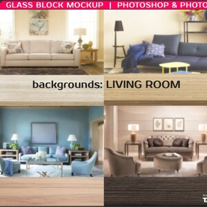 Decorative Clear Glass Block with Wine Corks, Photoshop Photopea Sticker Mockup, Left & Right Transparent Glass Block GB-1, Scene Creator image 8
