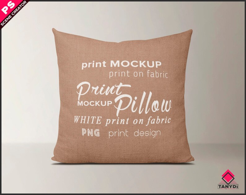 Download Square Decorative Pillow Photoshop Print Mockup PNG White ...