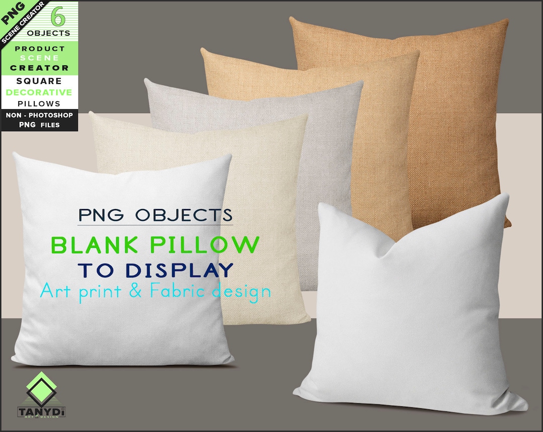 Blank Decorative PNG Pillows 6 PNG Various Square Cushions - Etsy