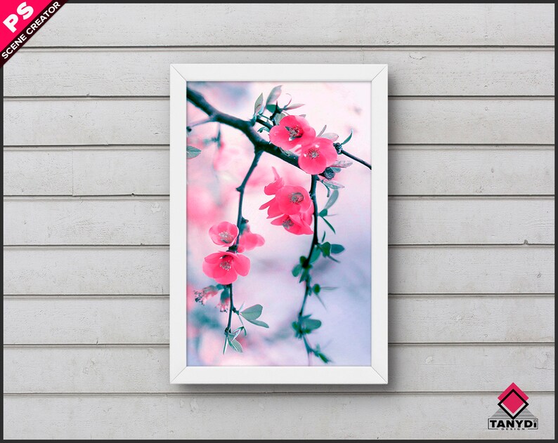 Download 11x17 Frame on Wall Photoshop Print Mockup Vertical & | Etsy