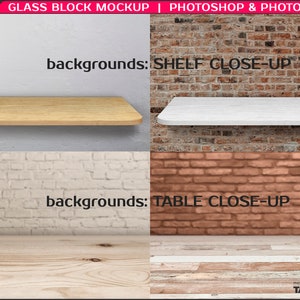 Decorative Clear Glass Block with Wine Corks, Photoshop Photopea Sticker Mockup, Left & Right Transparent Glass Block GB-1, Scene Creator image 7