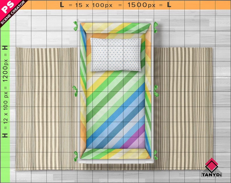 Download Crib Bedding Bumper Sheet Duvet Photoshop Fabric Mockup ...