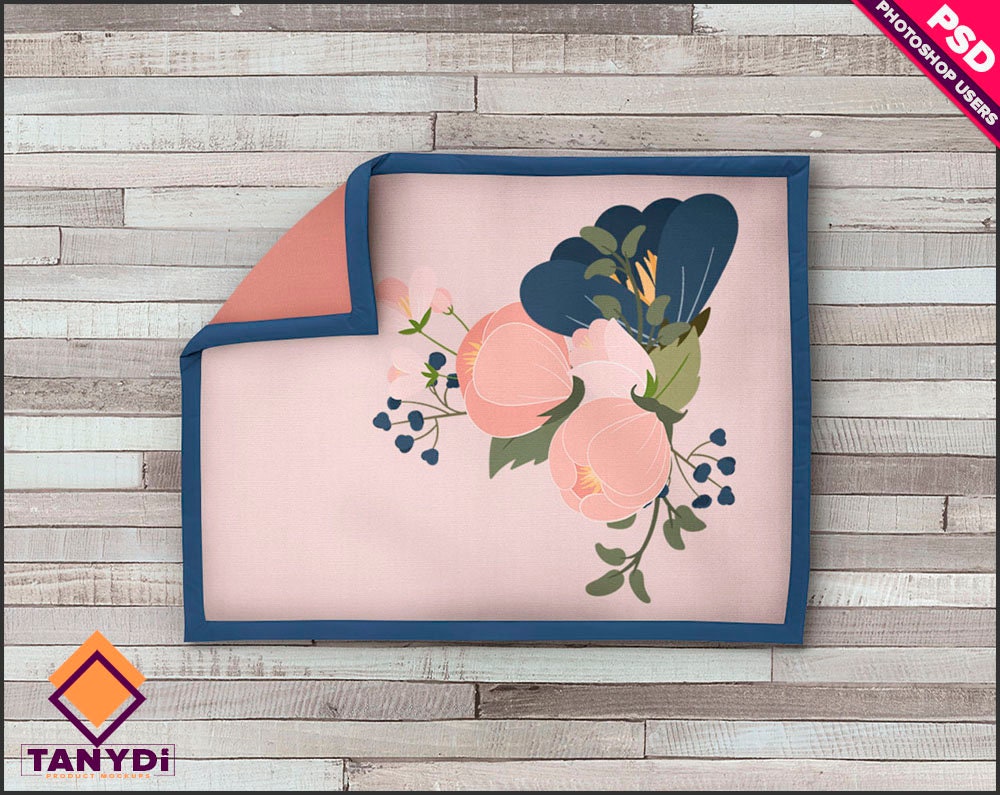 Top Full 35x45 Cotton Blanket Fabric Mockup CB2 Etsy