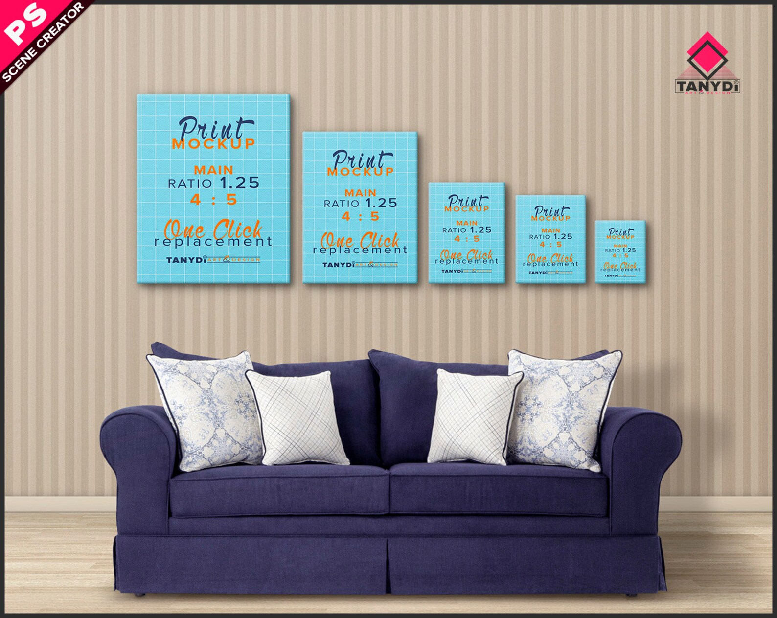 Wall Display Guide 24x30 18x24 12x16 11x14 8x10 Scene Creator Etsy