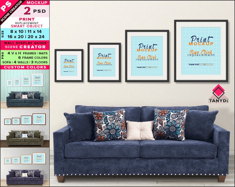 Wall display guide 8x10 11x14 16x20 20x24 Scene creator Etsy