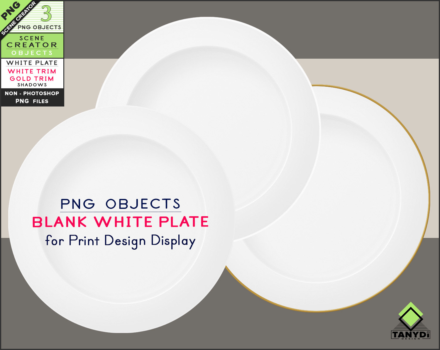 Blank PNG Dinner Plate 3 PNG White plates P1 White trim | Etsy