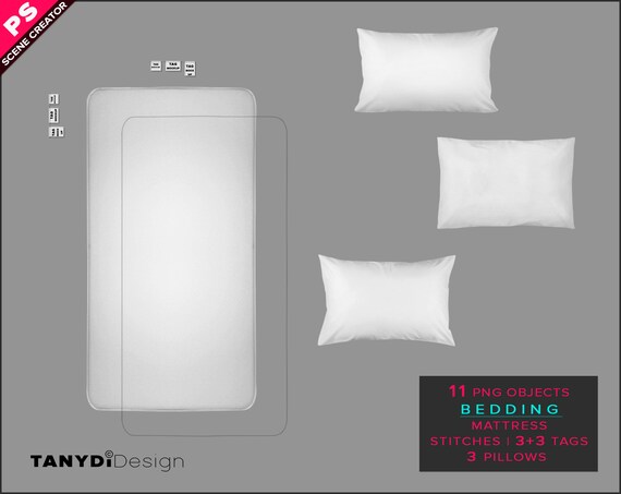 Crib Bedding Mattress Photoshop Fabric Mockup Png Top Wood Etsy
