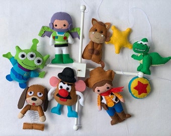 Toy Story baby Mobile - Nursery Toy Story Mobile - Woody,Potato Head,Buzz Lightyear,T-Rex, Inspired toy story movie