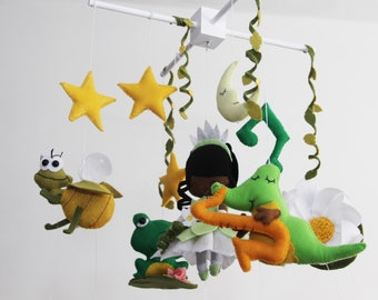 Baby Crib Mobile - Princess- Nursery Princess Mobile -Tiana princess and frog,The Princess and the Frog