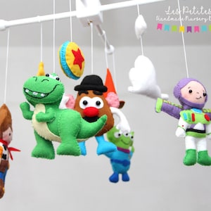 Toy Story baby Mobile - Nursery Toy Story Mobile - Woody,Potato Head,Buzz Lightyear,T-Rex, Inspired toy story movie
