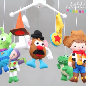 Toy Story baby Mobile Nursery Toy Story Mobile Woody,Potato Head,Buzz Lightyear,T-Rex, Inspired toy story movie image 1