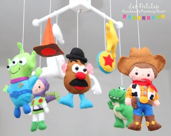 Toy Story baby Mobile - Nursery Toy Story Mobile - Woody,Potato Head,Buzz Lightyear,T-Rex, Inspired toy story movie