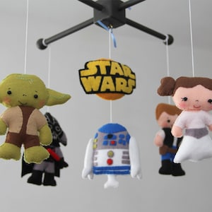 Baby Crib Mobile - Star Wars Mobile - Nursery Star Wars Mobile - Darth Vader,Yoda, R2D2