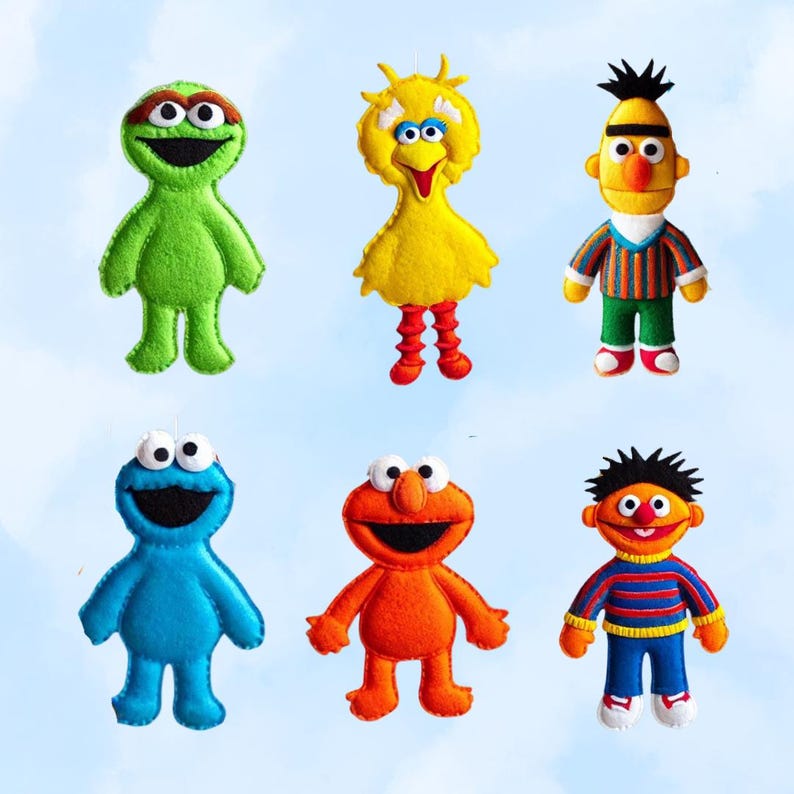 Felt Sesame Street Baby Mobile – Rainbow and Clouds Nursery Decor - Etsy