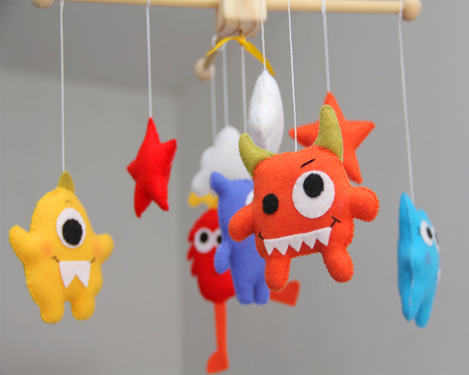Baby Crib Mobile Baby Mobile monster Baby Crib Mobile Etsy