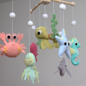 Ocean Baby Mobile -Sea Creatures Mobile -Cot Mobile-turtle Mobile -whale