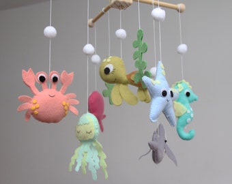 Ocean Baby Mobile -Sea Creatures Mobile -Cot Mobile-turtle Mobile -whale