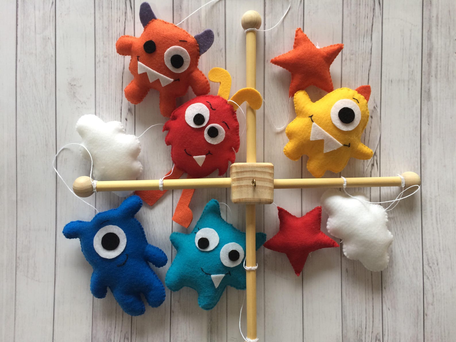 Baby Crib Mobile Baby Mobile monster Baby Crib Mobile Etsy
