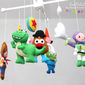 Toy Story baby Mobile Nursery Toy Story Mobile Woody,Potato Head,Buzz Lightyear,T-Rex, Inspired toy story movie image 3