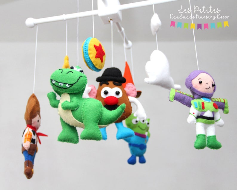 Toy Story baby Mobile Nursery Toy Story Mobile Woody,Potato Head,Buzz Lightyear,T-Rex, Inspired toy story movie image 3