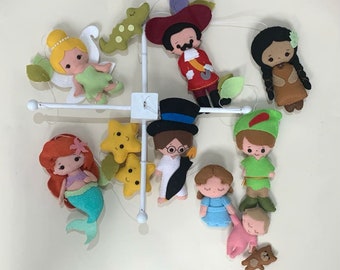 Peter Pan Mobile-Baby Mobile ,Baby Crib Mobile , Peter Pan baby Crib Mobile-