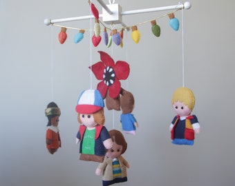 Nursery baby gift Decor nursery Crib Stranger Things mobile baby Ornaments Nursery Wall Decor