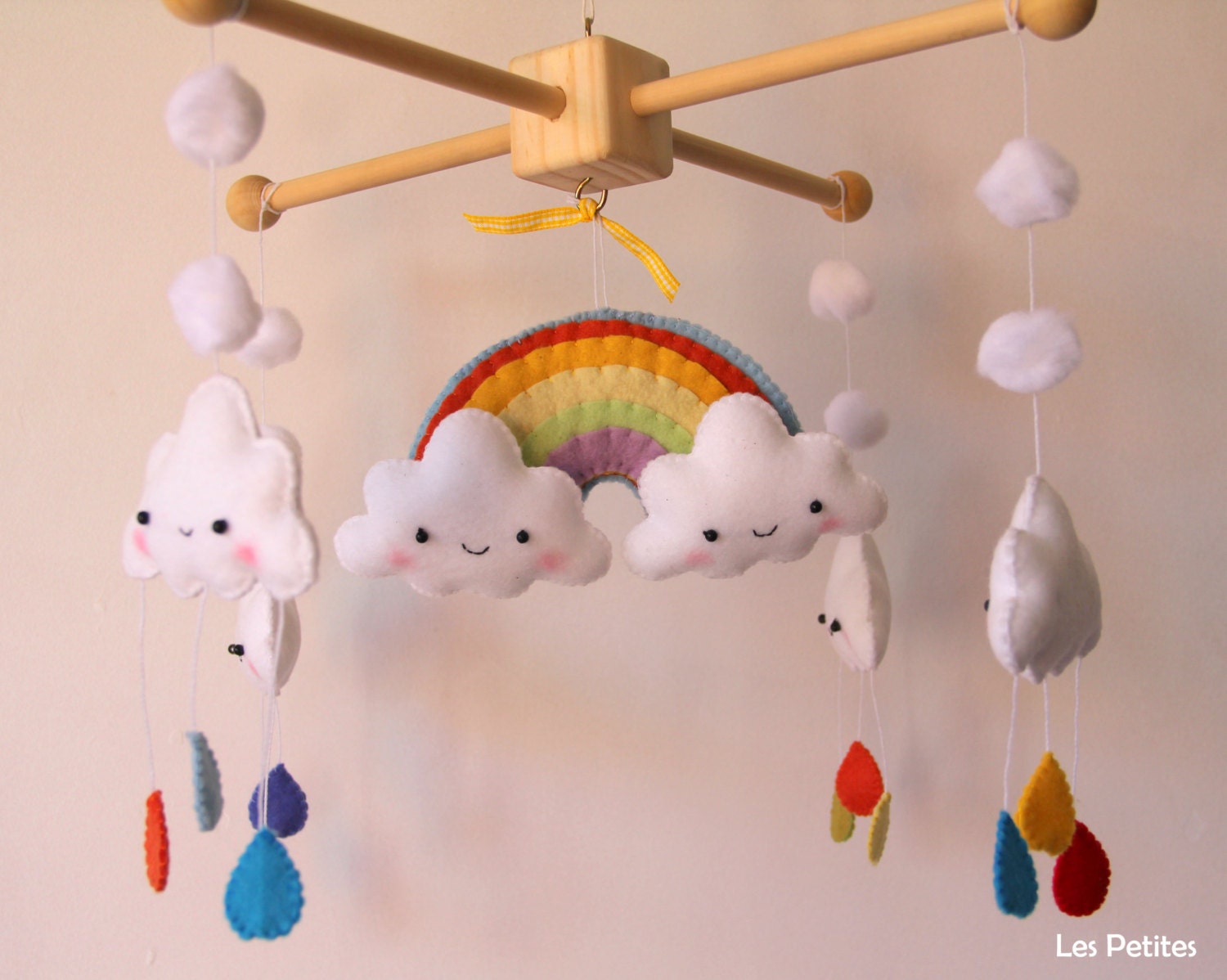 Baby Crib Mobile Baby Mobile Rainbow and clouds baby crib Etsy