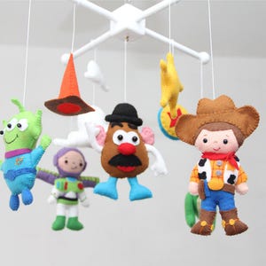 Toy Story baby Mobile Nursery Toy Story Mobile Woody,Potato Head,Buzz Lightyear,T-Rex, Inspired toy story movie image 5