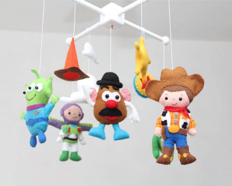 Toy Story baby Mobile Nursery Toy Story Mobile Woody,Potato Head,Buzz Lightyear,T-Rex, Inspired toy story movie image 5
