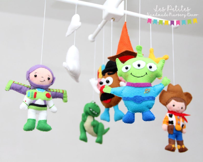 Toy Story baby Mobile Nursery Toy Story Mobile Woody,Potato Head,Buzz Lightyear,T-Rex, Inspired toy story movie image 2