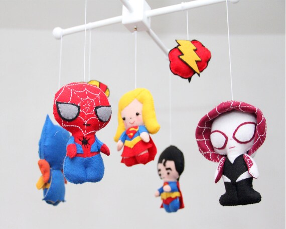 Baby Crib Mobile Super Hero Mobile Nursery Super Heroes Etsy