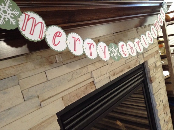 Items similar to Merry Christmas banner on Etsy