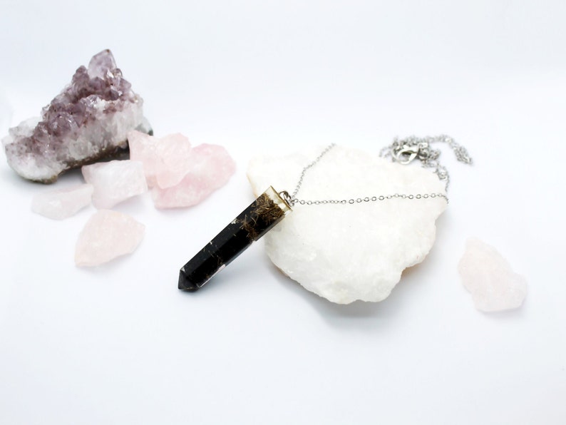 Orgone Necklace Black Tourmaline Orgonite Pendant EMF Protection Jewelry Boho Necklace Silver Metaphysical Gifts Orgonite