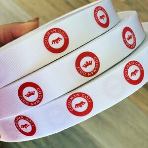 Personalized Custom Printed GrosGrain Ribbon, Full Color Printed Grosgrain Ribbon, Washable Permanent Ink, Custom Printed Ribbon