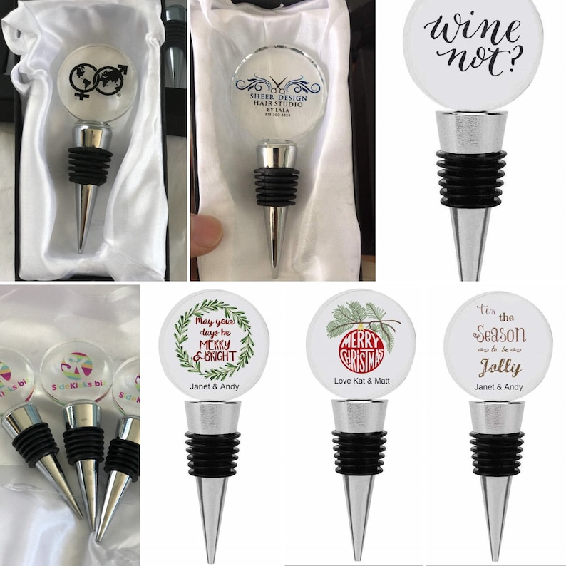 Personalized Crystal Wine Stopper Party Favor Wedding Favor Etsy