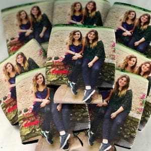 50 vollfarbige Fotodruck Dosenkühler, benutzerdefinierte Foto-Dosenkühler, Hochzeit Gefälligkeiten, Party Lieferanten, Weihnachten Dose Kühler, Neopren kann Kühler