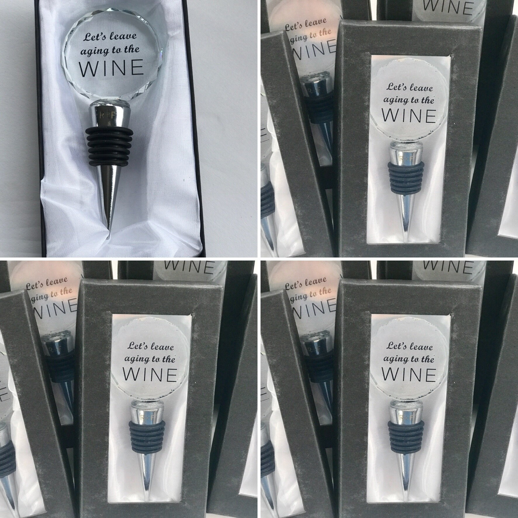 Personalized Crystal Wine Stoppers Wedding Favors Corporate Etsy