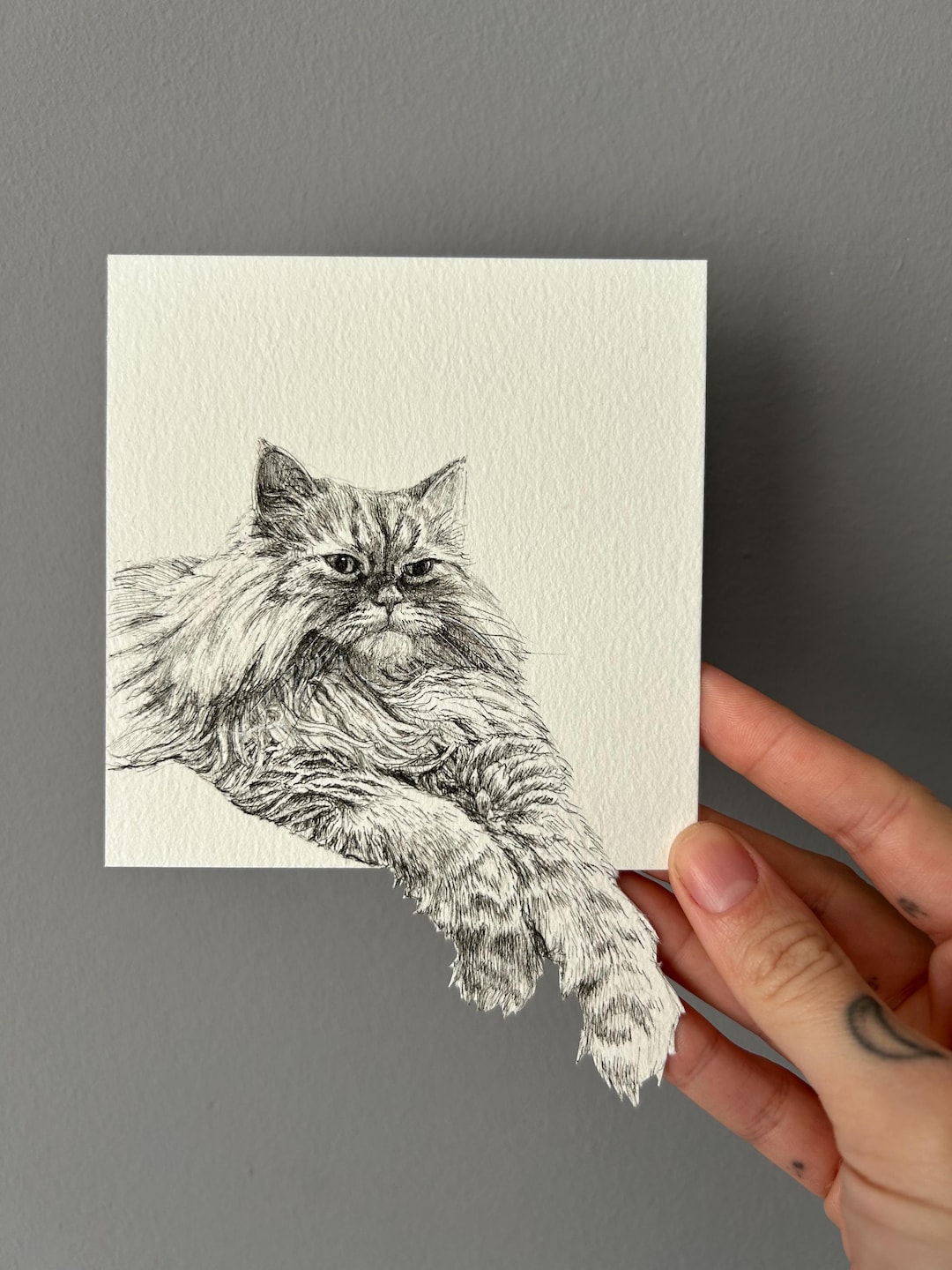 Custom Pet Portrait, Hand Drawn Ink Illustration, Personalized Dog Art ...