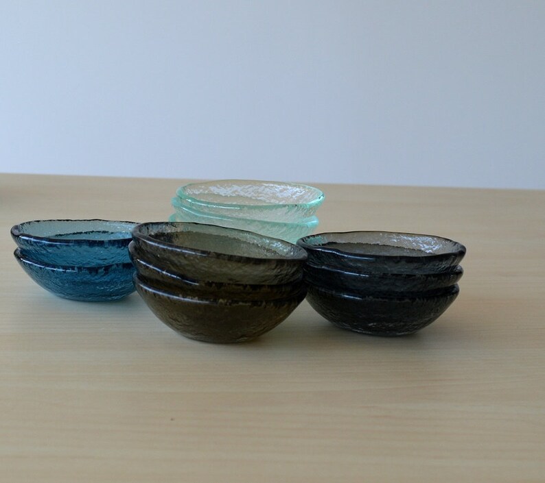 Set of 24 Soy Sauce Bowls. Fused Glass Small Bowls. Small Etsy