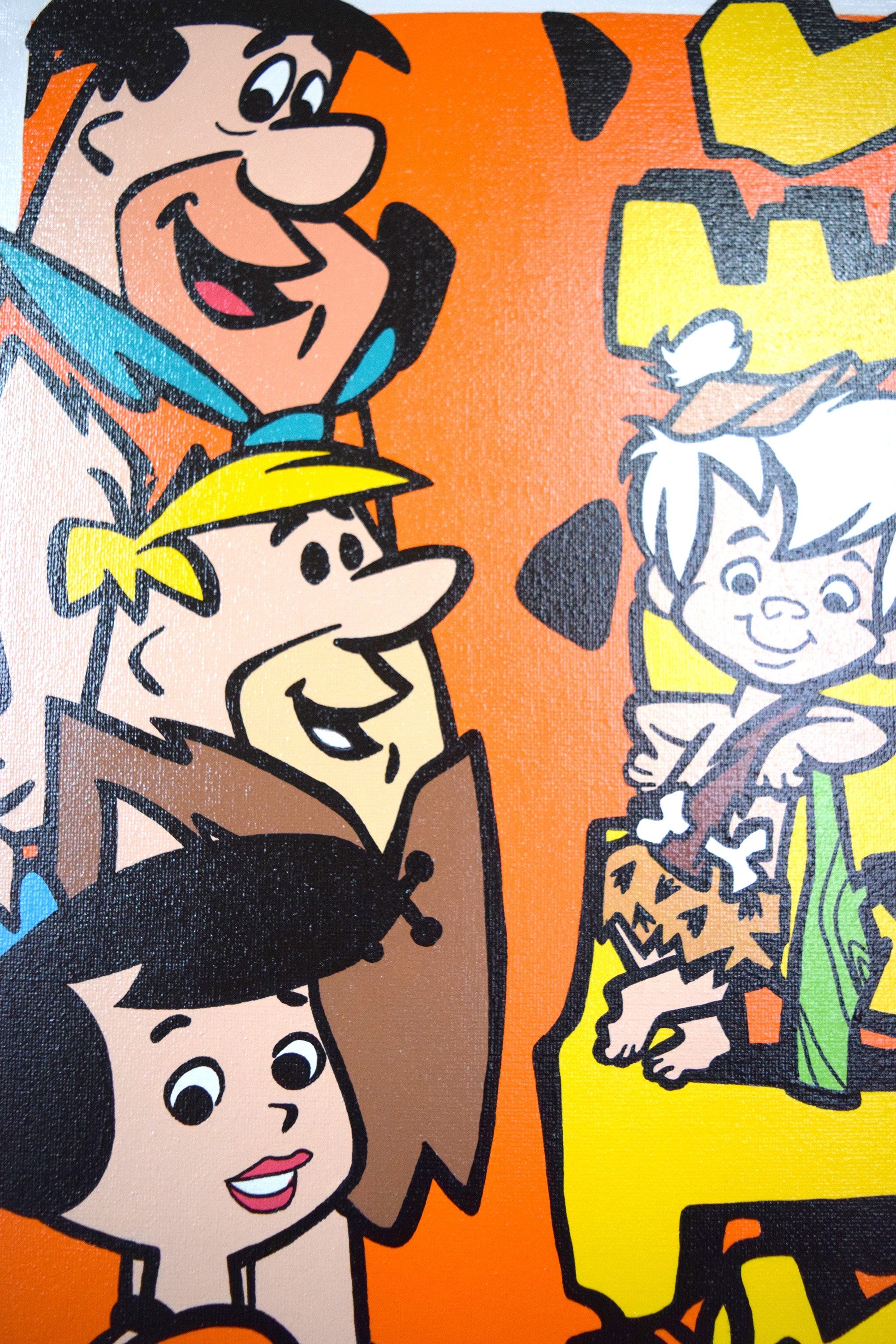 Flintstones Characters Hand Painted Acrylic Canvas - Etsy