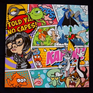 Mash-up #6 - Edna Batman handpainted
