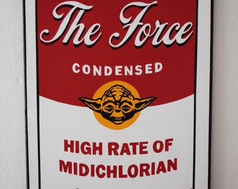 Campbell's soup can The Force - hand painted pop art canvas
