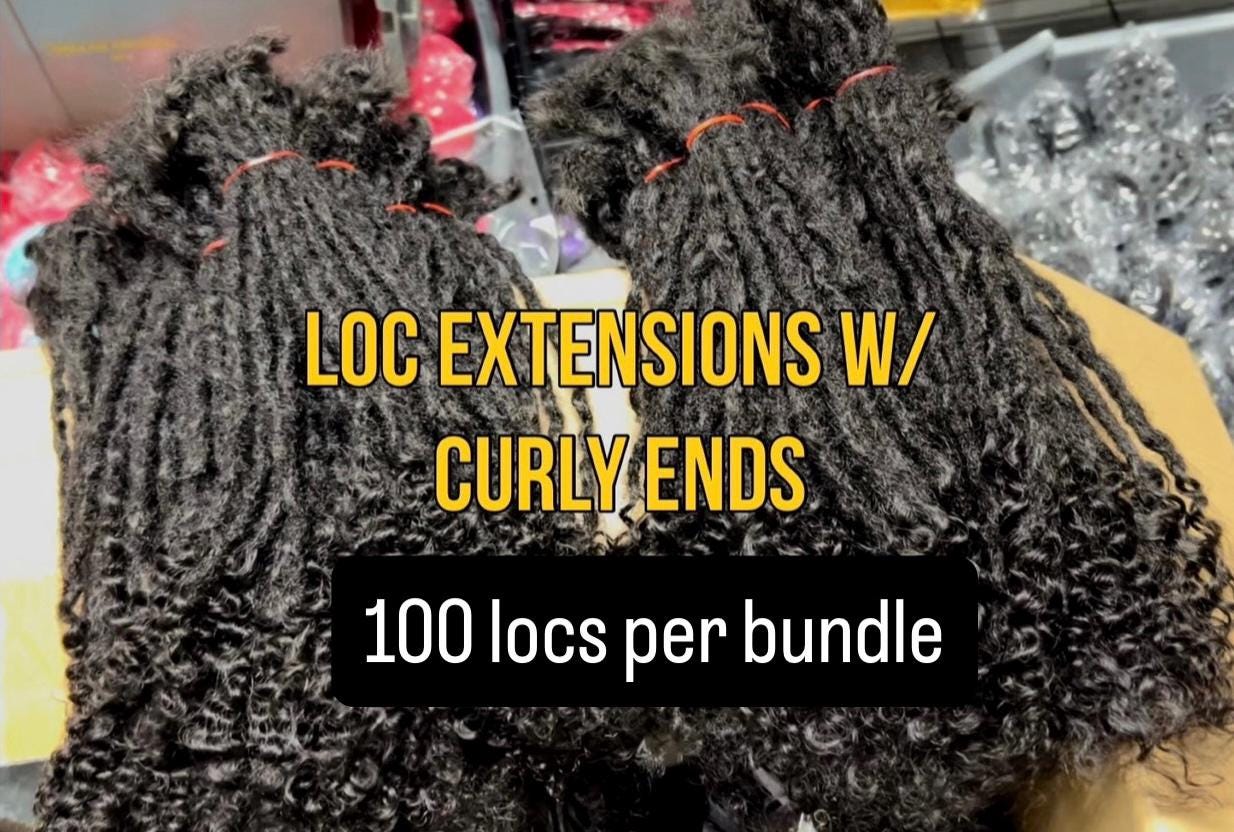 CURLY ENDS Loc Extensions | Custom Handmade Loc Extension| Human Hair ...