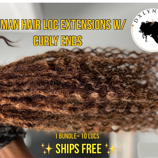 CURLY ENDS Loc Extensions | Custom handmade Loc extension| Human Hair | Dye Friendly